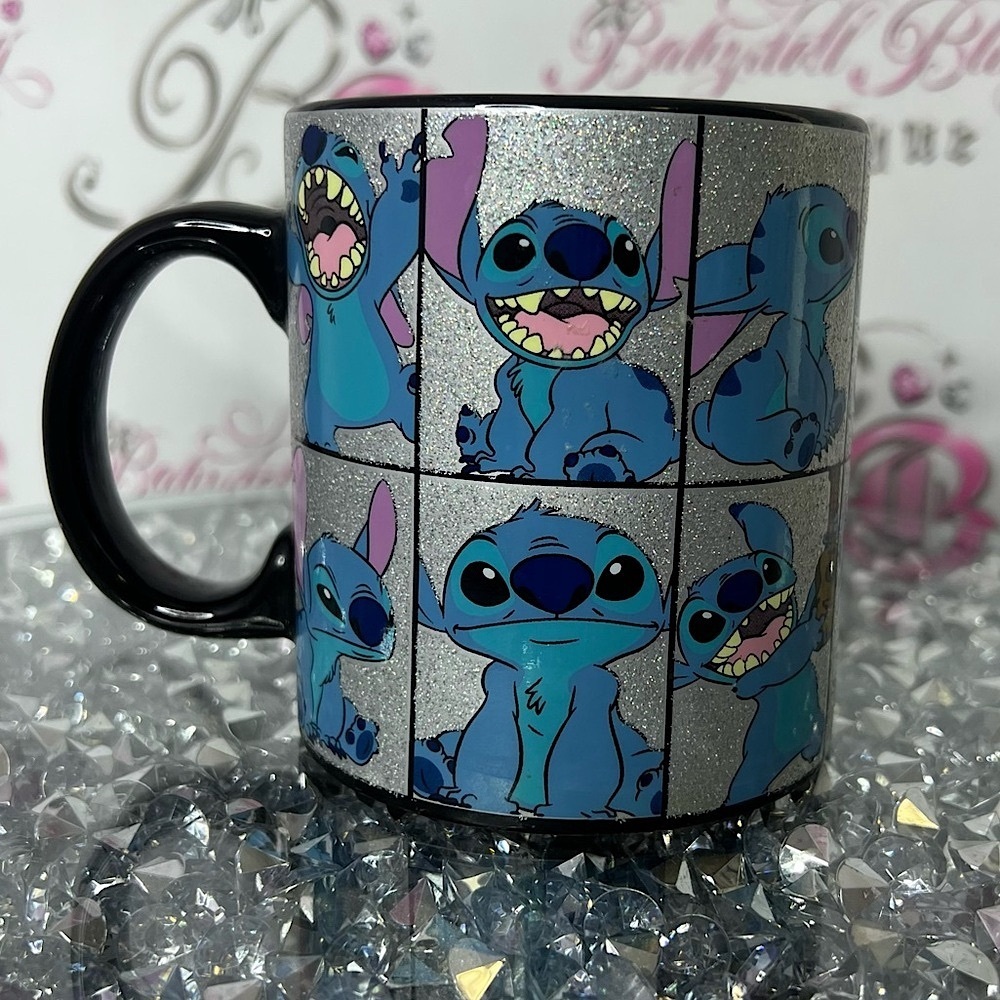 Disney mug cup drinkware drink Stitch Character Mug with Glitter Accents